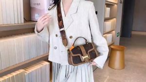 BJ57934 - WHITE/KHAKI/BROWN TAS SLEMPANG WANITA FASHION KOREA CHINA IMPORT MODIS ELEGAN TERMURAH TERLARIS TERBARU BAGSTORE JAKARTA TAS BATAM CR7934 ZCJ5330 GT2039 LT2248