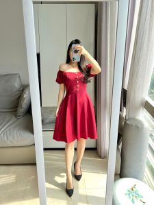 DRES FASHION WANITA SCUBA IMPORT KOMBI LENGAN BABYDOLL 7821 MV