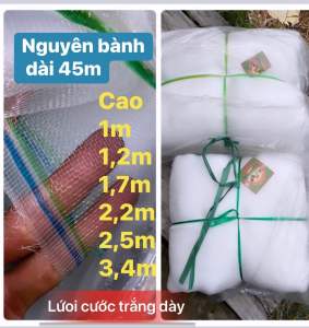 [combo nguyên cây dài 45m] Lưới cước trắng dày Cao 53m - 43m - 33m -25m-22m.. Chắn côn trùng Rào chắn Làm Vèo...