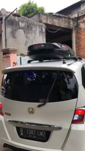 Roof Box 450 Liter ABS Slim: Kap Bagasi Eksternal Untuk Agya, Ayla, & Nissan March