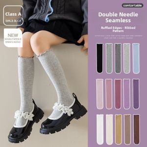 JIFANPAUL | Anti-Slip Childrens Wooden Edge Pile Socks Knee-High Socks