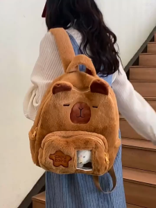 Balo mầm non capipara labubu ngôi sao phối kính