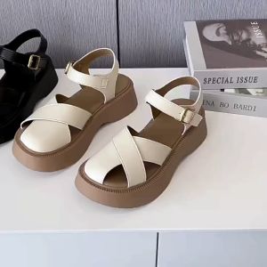 COD Sandal Wedges Platfrom Tali Wanita Premium Sandal Kekinian YS 567