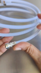 แพ็คละ 5 ชิ้น สายเสาอากาศทีวี สายทีวี ทีวี TV ดิจิตอล สายจานดาวเทียม นำสัญญาณ RG6 ความยาว1.5เมตร