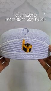 Peci Malaysia Serat Songkok Malaysia Motif Logo Kabah Bordir