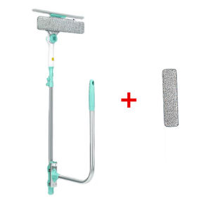 NEW Extendable Window Glass Cleaning Household Tool High Building Retractable Pole Wash Dust Cleaner Brush Dry Wet Scraper Wiper