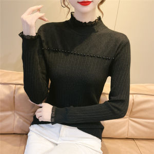 High-end Unique Slim Half-High Neck Knit Underwear