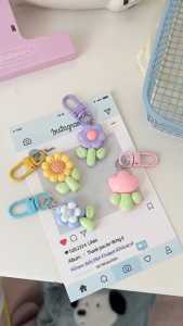 SK-C1396 Gantungan Kunci Bunga Tulip / Keychain Gantungan Liontin Bunga Key Chain Aksesoris Tas Bag