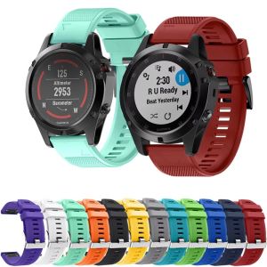 Soft Silicone Bracelet Band Straps For Garmin Fenix 5 5S 5X 6X 6S 6 7X 7S 7 3 3HR Watch Sports Strap Wrist Band 20mm 22mm 26mm