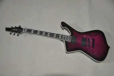 Ibanez Purple Flame Cracks Iceman Electric Guitar Professional Guitar