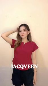 JACQVEEN Baju Wanita Crop Wangki Kaos Cewek Bahan Cotton Combad 24s
