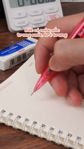 Bút chì kim Pentel PD105T/PD107T bấm thân giữa viết êm mượt nét mảnh tiện lợi