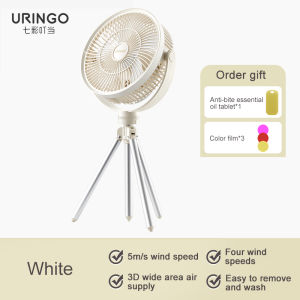 URINGO LED Outdoor Fan Portable Rechargeable and Anti-Mosquito Rechargeable Battery 6H Endurance (10000mAh)