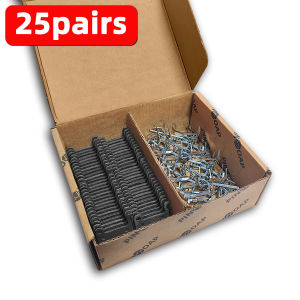 PINMOAP 1/25 Pairs Bicycle Brake Pads Semi Metal Disc Brake Pads High-Performance Silent Durable Bicycle Riding Replacement Part