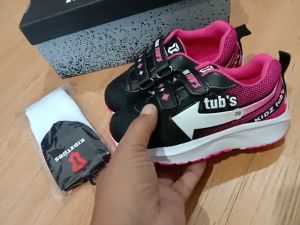 Sepatu Sekolah Anak Perempuan Warna Hitam Ping Perekat Usia PAUD TK SD SMP-KIDZTUBS1614