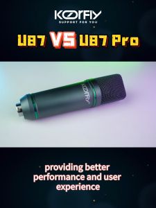 KOORFLY U87 PRO 48V Condenser Microphone Recording Micr With Desktop stand suitable for Youtube podcasts musical instruments