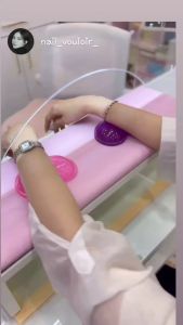 [Chibo_N] Kê tay silicon hàn quốc với 2 màu Caro Đỏ / Đen "Chibo_N "làm nail tiện lợi silicon mềm mại