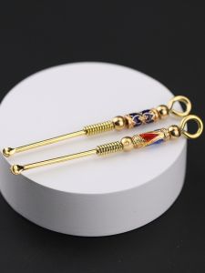 Handmade Pure Copper Ear Pick Creative Ear Picking Tools Brass Portable Keychain Pendant Old-Fashioned Single Dig Ear Spoon
