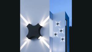 Modern LED aluminum wall lamps emit light on all sides outdoor and indoor general lighting lamps and lanterns