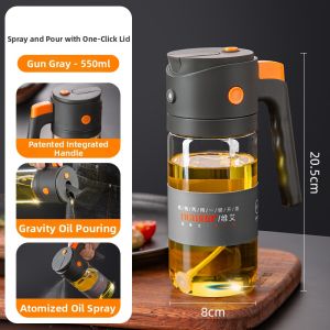 Spray and Pour Dual Use Glass Oil Bottle