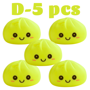 Bandai | 2026 Simulation Baozi Night Light Soft Dumplings Soft Cute Steamer Birthday Gift Prank Props Colorful Dumping Toy Squishy Gifts