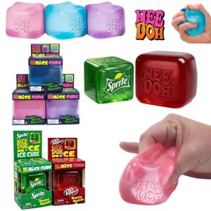 Nee DOH Soft Squishy Nice Cube Sensory Fidget Toy Stress Relief Anti Anxiety Premium Gadget NeeDOH for Adults Kids