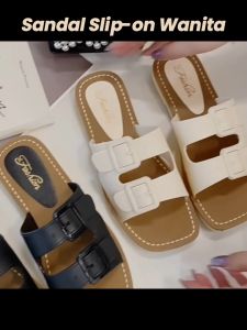 Sandal Wanita Elegan / Sandal Wanita Korean Style / Sandal Slop Wanita / Sandal Wanita Terbaru / Sandal Wanita Kekinian