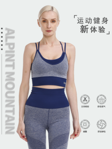 Alpint Mountain High Intensity Sports Bra Fitness Running Yoga Womens Gather Shock Absorption Backless Nylon Sports Bra