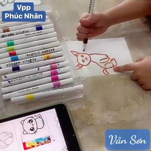 1 Lốc Bút Màu Acrylic Marker nhiều màu sắc 12-24-36-48 cho bé tập tô màu CS-MO02 - CHOSCH