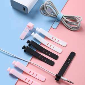 Creative portable data cable and network cable storage and management device headphone charging cable silicone cable winder cable tie⚡PH deliveryIn stock⚡