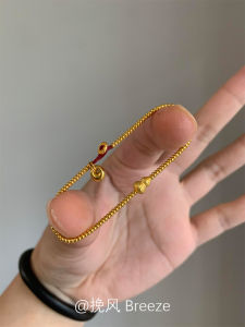 New Chinese Style Golden Gourd Bracelet Womens round Beads Ethnic Fashion High Aesthetic Value Autumn Winter Hand Jewelry