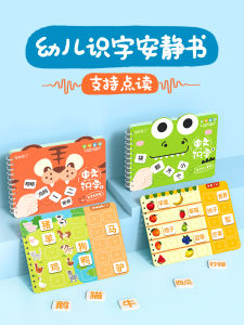 Childrens Chinese Literacy Baby Point Reading Machine Word Recognition Card Early Education Educational Paste Book Enlightenment Cognitive Quiet Book