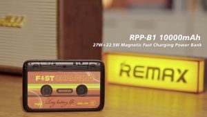 REMAX RPP-B1 27W + 22.5W 10000mAh RETRO TAPE SERIES FAST CHARGING POWER BANK
