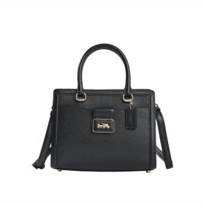 Black Coach Top Handle Handbag for Women 23cm(L)x17cm(H)x11cm(W) Authentic Princess Diana Style CF389 CC142 CC140 CC141 CE606 CD701。