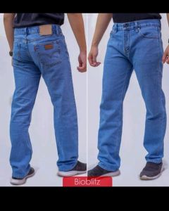 Celana jeans standar pria reguler non strit pria