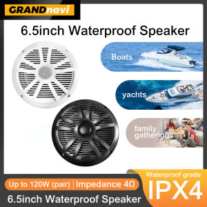 6.5 Inch 1PCS 60W Marine Speakers Waterproof Weather Resistant Stereo Boat Speakers for Yachts Golf Cart ATV UTV Ship Sauna