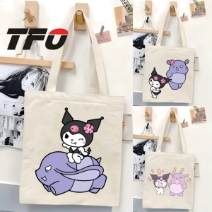 TFO Tote Bag Kuromi Character from the Sanrio Universe College School Tote Bag