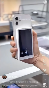 Màn hình selfie vlog điện thoại gắn nam châm với âm thanh cho camera sau dành cho điện thoại IOS và Android - 981