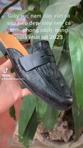 Sục Nam Vân Cá Sấu Đính Đai Khoét thời trangcá tính lịch sựphong cách