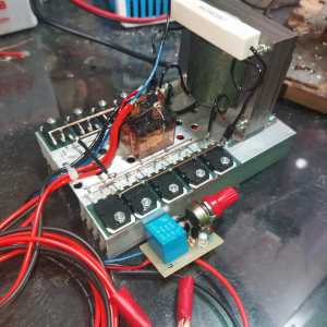 inverter tipe pac 10 transistor terapo 5A double riley di lengkapi modul flipflop