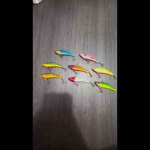 Bộ 8 Mồi Câu Cá Mùa Đông VIB Mồi Cứng Dài Bộ Dụng Cụ Câu Cá Giả Mồi Rung Cho Câu Cá Hồi Cá Chép Câu Cá Rê Dụng Cụ Câu Cá.