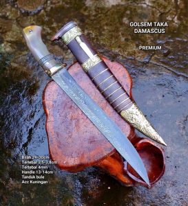 Golok Sembelih Pamor Damaskus Asli Original