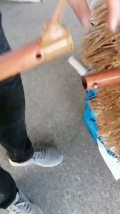 Artificial Plastic Large Beach Straw Umbrella Folding Outdoor Sunshade Swimming Pool Backyard Anti UV Windproof