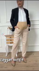 Celana Hamil Kerja Scuba Premium Jumbo Office Kekinian