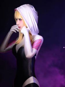 Gwen Spiderman Jumpsuit Tight Cosplay Marvel Hero Costume Halloween Children Adults Womens Heroine Spiderman Outfit Simplistic