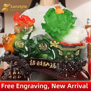 sanstyle | Prosperity Enhancing Pixiu and Wealth Toad Cabbage Decoration