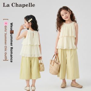 puella kids | Girls Sleeveless Wide-leg Pants Summer Set