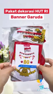 Paket Dekorasi HUT Ri Banner kertas 3 / aksesoris dekor dirgahayu ri / dekorasi 17 agustus