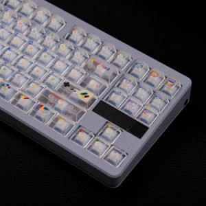 Trắng SFC Keycaps 122 Phím Cherry Profile Trong Suốt Cho MX Switch Bàn Phím Cơ Tương Thích Với 64/75/87/96/104 Bố Trí