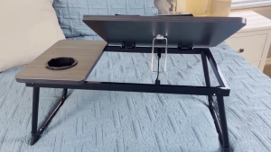 KEYCOOL Adjustable Ergonomic Laptop Desk for Sofa/Table - Foldable Wooden Office Desk with Tray and Lifting Strap New Condition